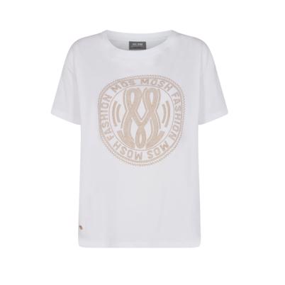 Mos Mosh Leah Stud T-shirt White Shop Online Hos Blossom